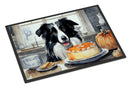 Border Collie Fall Kitchen Pumpkins Doormat -  18x27 Decorative Floor Mat – Indoor/Outdoor Rug