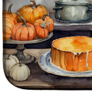 Border Terrier Fall Kitchen Pumpkins Dish Drying Mat