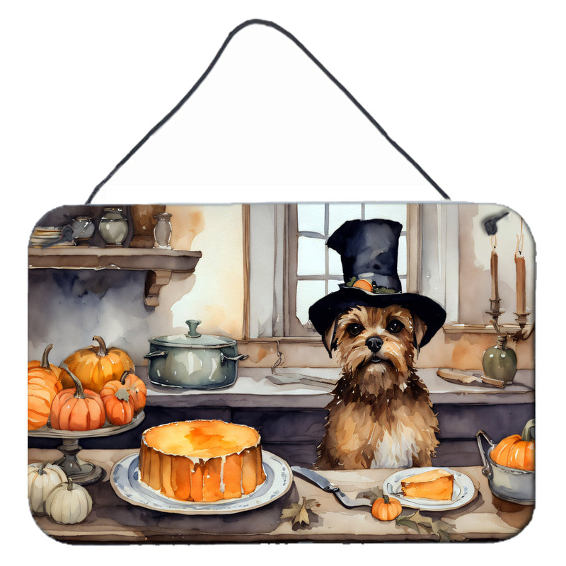 Border Terrier Fall Kitchen Pumpkins Wall or Door Hanging Prints