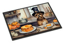 Border Terrier Fall Kitchen Pumpkins Doormat -  18x27 Decorative Floor Mat – Indoor/Outdoor Rug