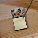 Border Terrier Fall Kitchen Pumpkins Sticky Note Holder- Refiilable Desk Accessory Note Pad