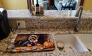 Border Terrier Fall Kitchen Pumpkins Dish Drying Mat