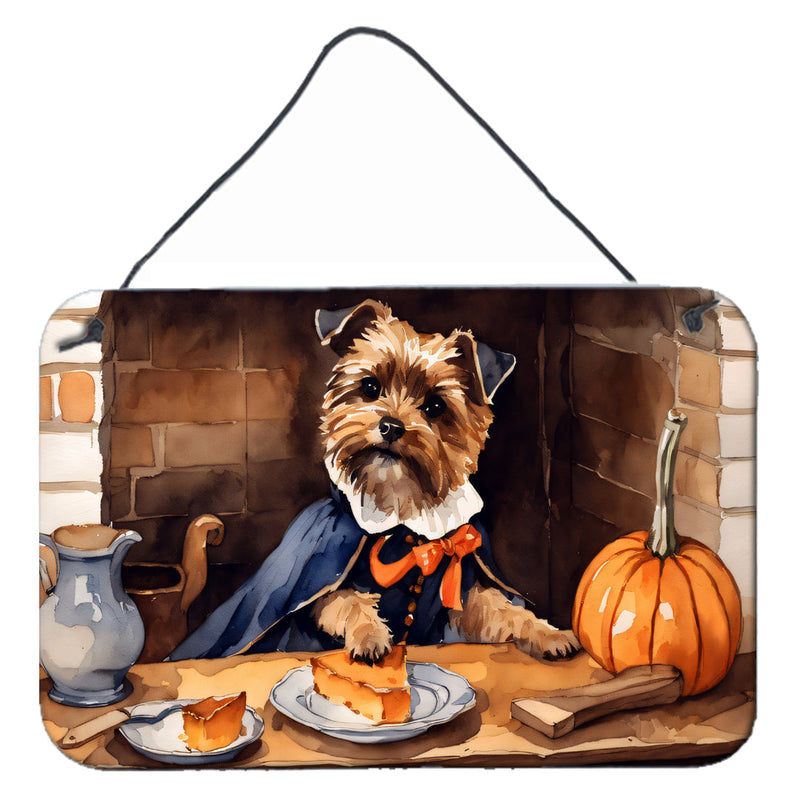 Border Terrier Fall Kitchen Pumpkins Wall or Door Hanging Prints