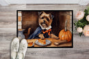 Border Terrier Fall Kitchen Pumpkins Doormat - 24x36 Decorative Floor Mat – Indoor/Outdoor Rug with Artistic Flair