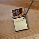 Border Terrier Fall Kitchen Pumpkins Sticky Note Holder- Refiilable Desk Accessory Note Pad