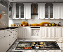 Boston Terrier Fall Kitchen Pumpkins Runner Mat 28x58