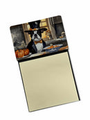 Boston Terrier Fall Kitchen Pumpkins Sticky Note Holder- Refiilable Desk Accessory Note Pad