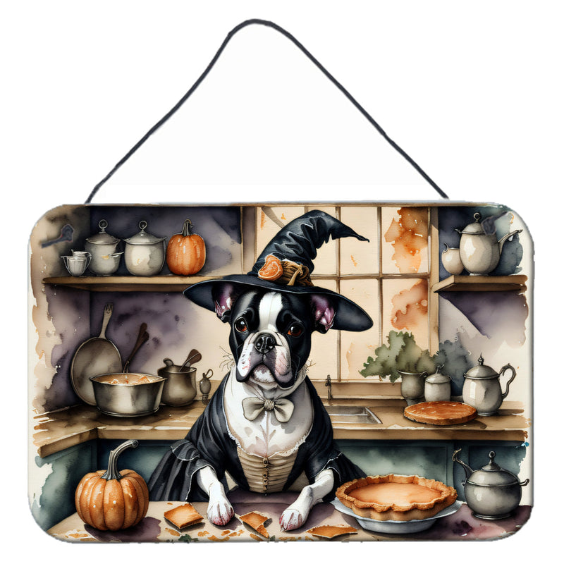 Boston Terrier Fall Kitchen Pumpkins Wall or Door Hanging Prints