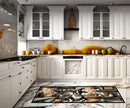 Boston Terrier Fall Kitchen Pumpkins Runner Mat 28x58