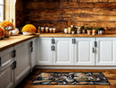 Boston Terrier Fall Kitchen Pumpkins Runner Mat 28x58