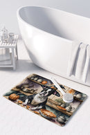 Boston Terrier Fall Kitchen Pumpkins Memory Foam Kitchen Mat