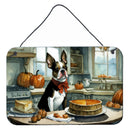 Boston Terrier Fall Kitchen Pumpkins Wall or Door Hanging Prints