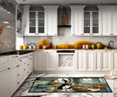 Boston Terrier Fall Kitchen Pumpkins Runner Mat 28x58