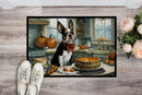 Boston Terrier Fall Kitchen Pumpkins Doormat - 24x36 Decorative Floor Mat – Indoor/Outdoor Rug with Artistic Flair
