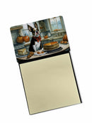 Boston Terrier Fall Kitchen Pumpkins Sticky Note Holder- Refiilable Desk Accessory Note Pad