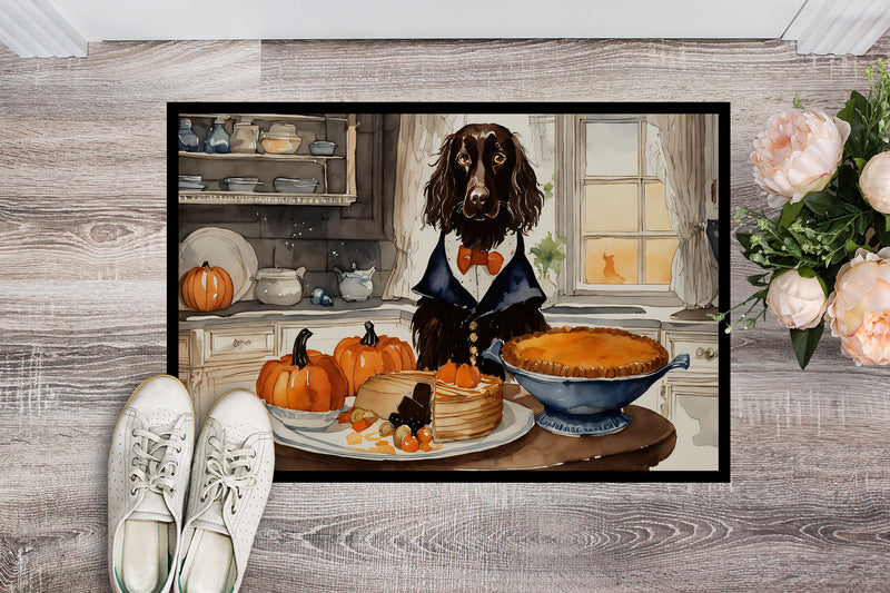 Boykin Spaniel Fall Kitchen Pumpkins Indoor or Outdoor Mat 24x36