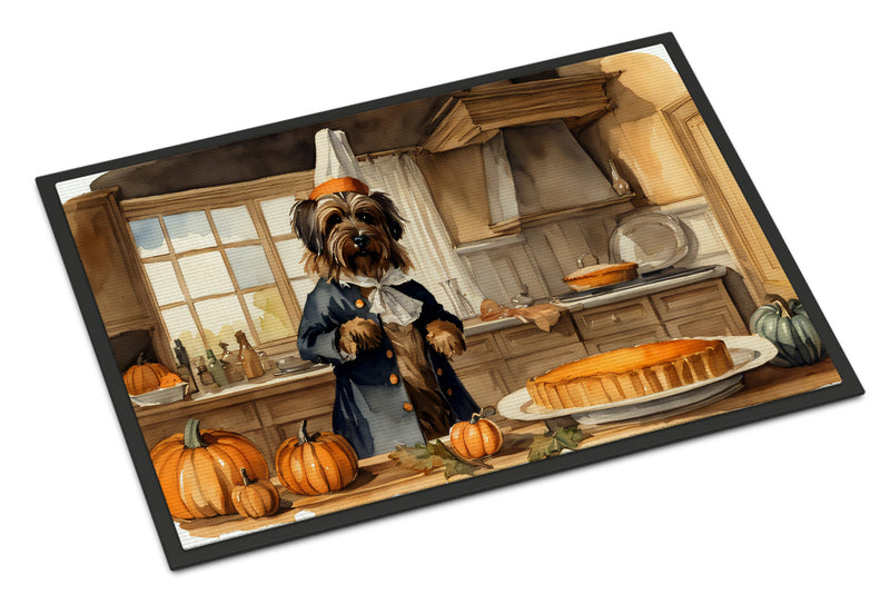 Briard Fall Kitchen Pumpkins Indoor or Outdoor Mat 24x36