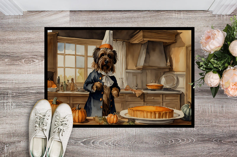 Briard Fall Kitchen Pumpkins Doormat 18x27