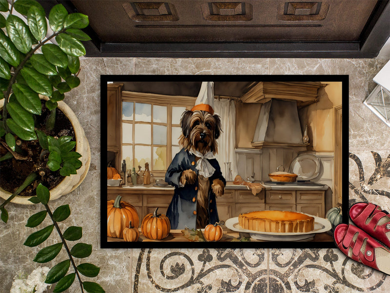 Briard Fall Kitchen Pumpkins Doormat 18x27