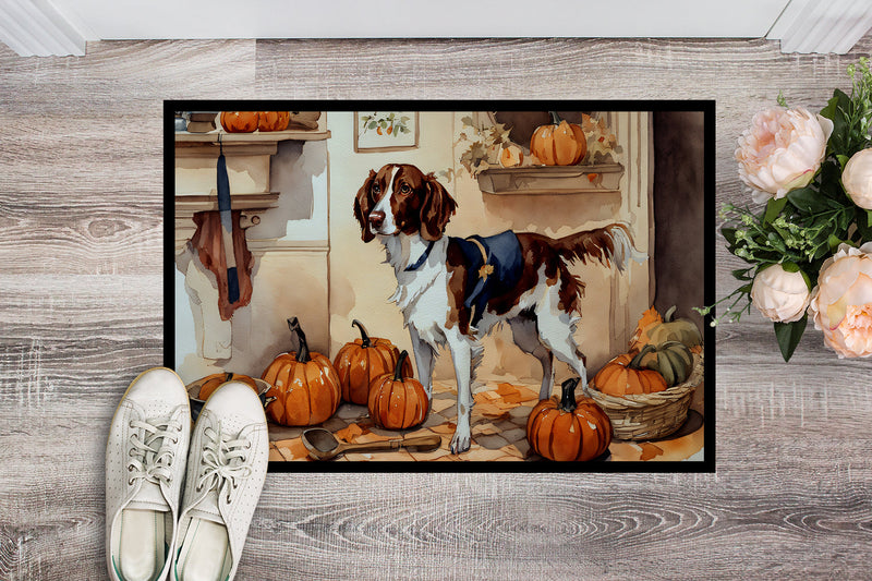 Brittany Fall Kitchen Pumpkins Indoor or Outdoor Mat 24x36