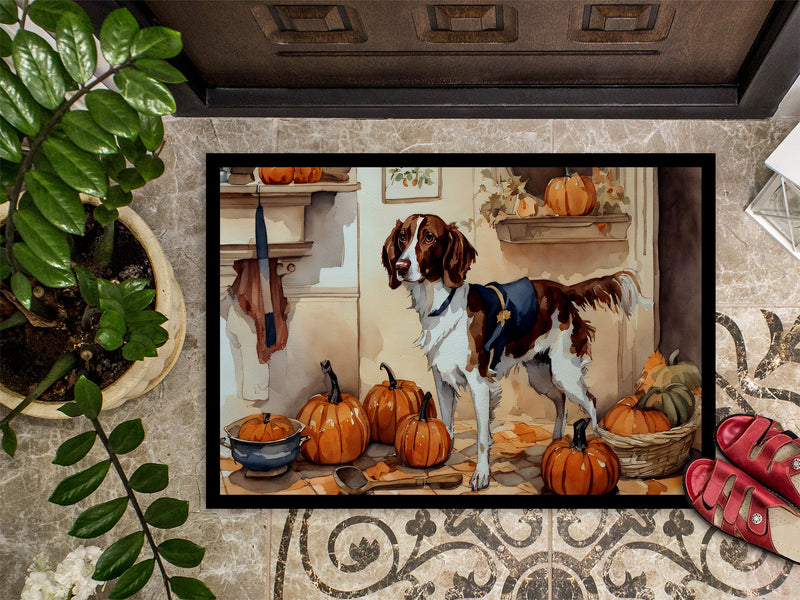 Brittany Fall Kitchen Pumpkins Indoor or Outdoor Mat 24x36