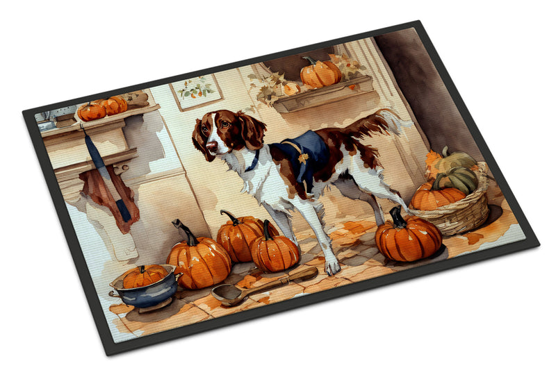 Brittany Fall Kitchen Pumpkins Indoor or Outdoor Mat 24x36