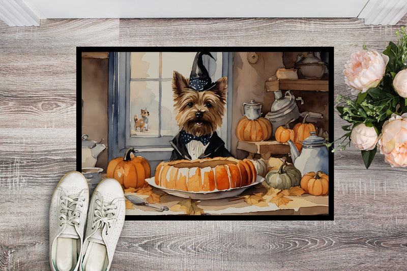 Cairn Terrier Fall Kitchen Pumpkins Indoor or Outdoor Mat 24x36