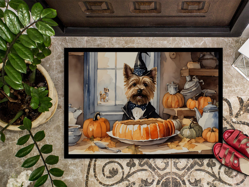 Cairn Terrier Fall Kitchen Pumpkins Indoor or Outdoor Mat 24x36