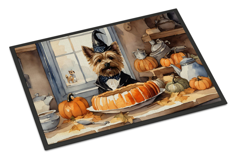 Cairn Terrier Fall Kitchen Pumpkins Indoor or Outdoor Mat 24x36