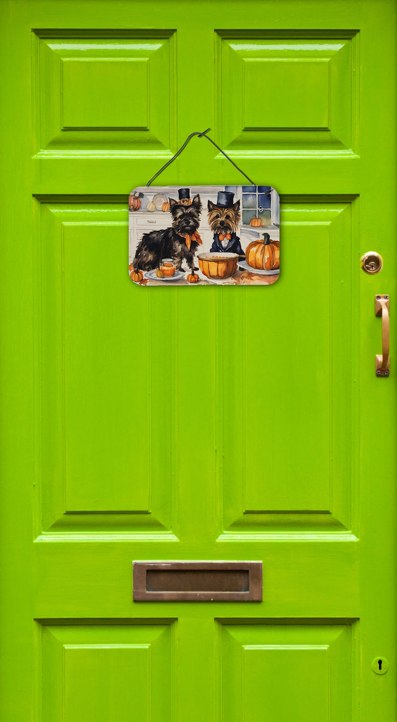 Cairn Terrier Fall Kitchen Pumpkins Wall or Door Hanging Prints