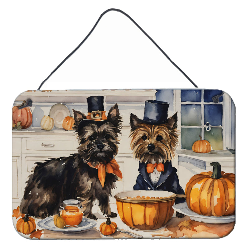 Cairn Terrier Fall Kitchen Pumpkins Wall or Door Hanging Prints