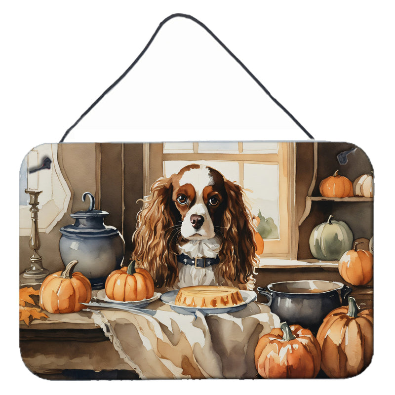 Cavalier Spaniel Fall Kitchen Pumpkins Wall or Door Hanging Prints