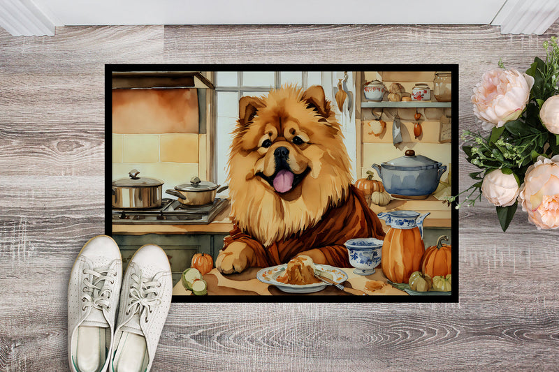 Chow Chow Fall Kitchen Pumpkins Indoor or Outdoor Mat 24x36