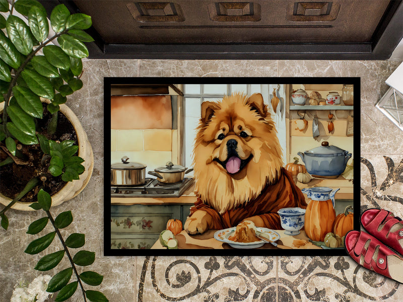 Chow Chow Fall Kitchen Pumpkins Indoor or Outdoor Mat 24x36