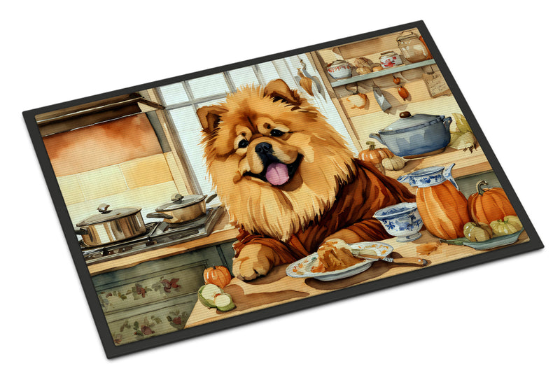 Chow Chow Fall Kitchen Pumpkins Indoor or Outdoor Mat 24x36