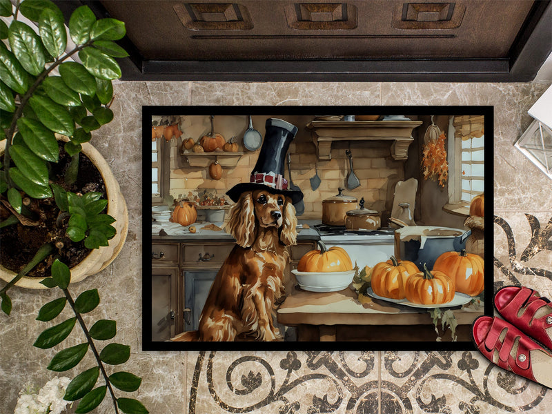 Cocker Spaniel Fall Kitchen Pumpkins Indoor or Outdoor Mat 24x36