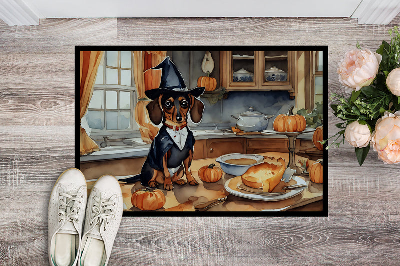 Dachshund Fall Kitchen Pumpkins Doormat 18x27