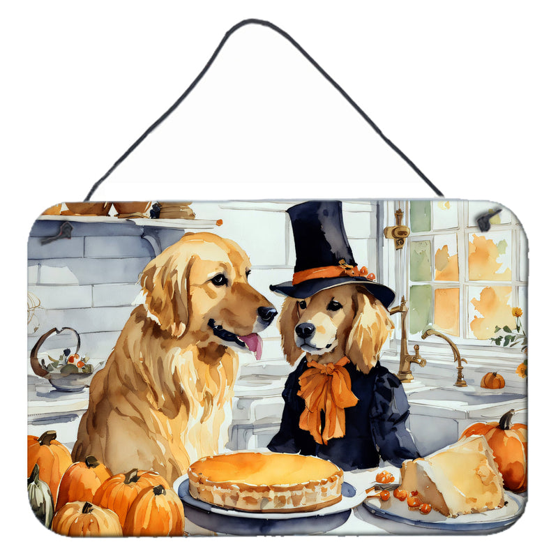 Golden Retriever Fall Kitchen Pumpkins Wall or Door Hanging Prints