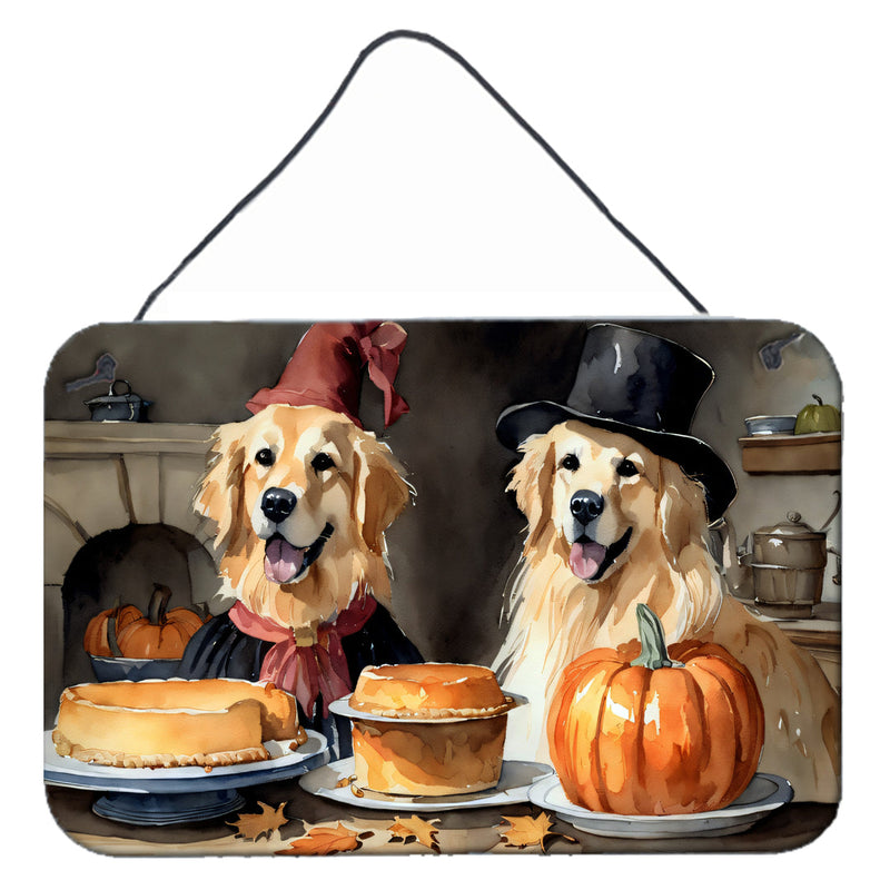 Golden Retriever Fall Kitchen Pumpkins Wall or Door Hanging Prints