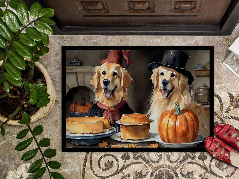 Golden Retriever Fall Kitchen Pumpkins Doormat 18x27