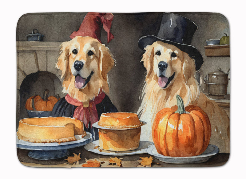 Golden Retriever Fall Kitchen Pumpkins Memory Foam Kitchen Mat
