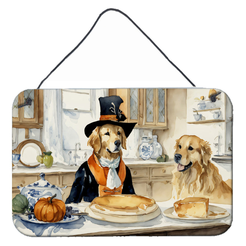 Golden Retriever Fall Kitchen Pumpkins Wall or Door Hanging Prints