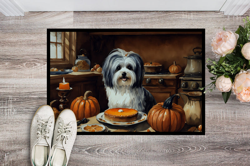 Havanese Fall Kitchen Pumpkins Indoor or Outdoor Mat 24x36