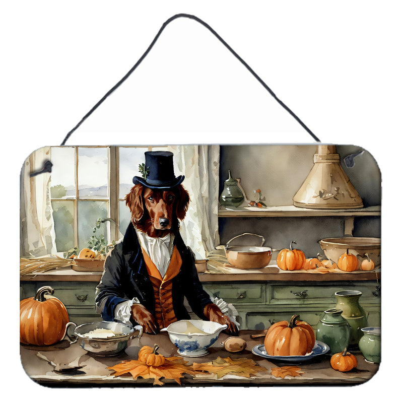 Irish Setter Fall Kitchen Pumpkins Wall or Door Hanging Prints