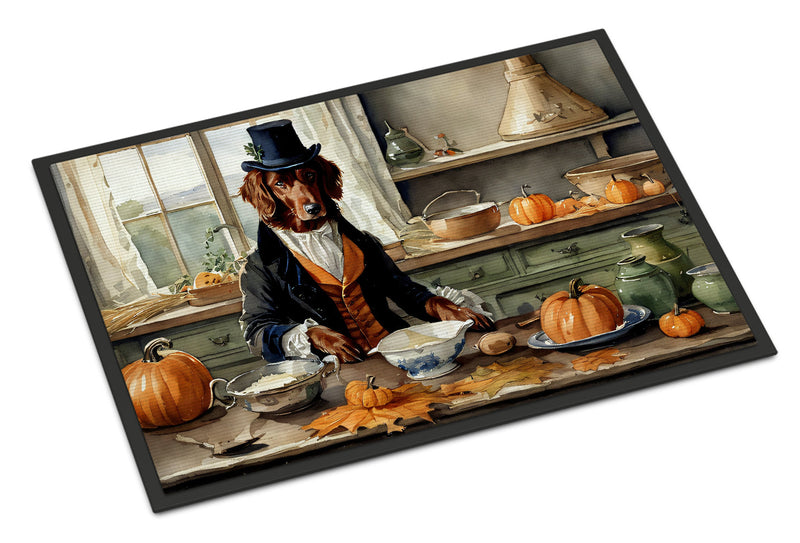 Irish Setter Fall Kitchen Pumpkins Indoor or Outdoor Mat 24x36