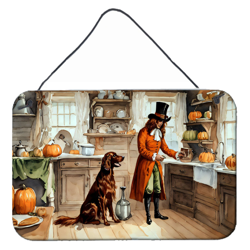 Irish Setter Fall Kitchen Pumpkins Wall or Door Hanging Prints