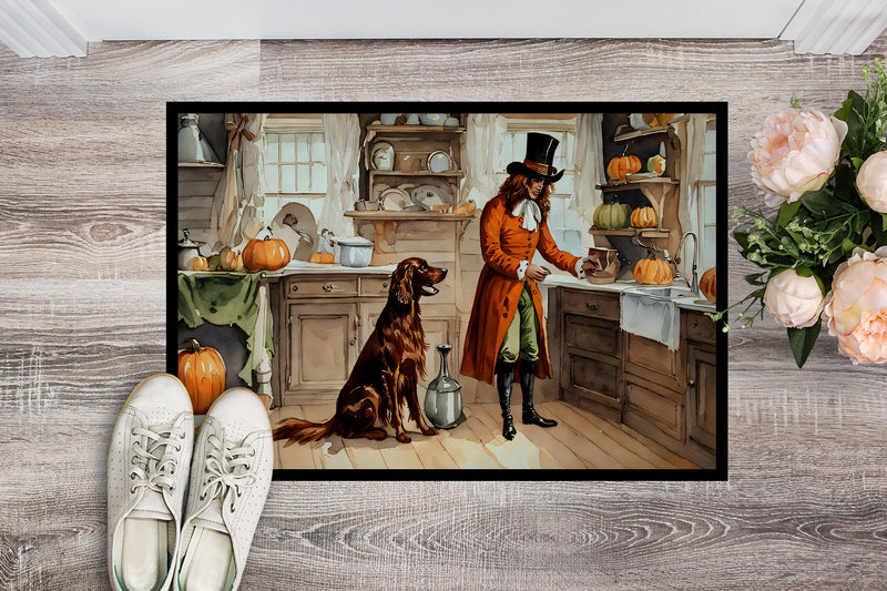 Irish Setter Fall Kitchen Pumpkins Indoor or Outdoor Mat 24x36