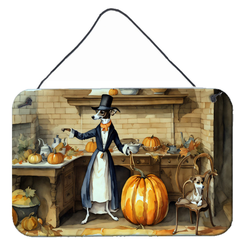 Italian Greyhound Fall Kitchen Pumpkins Wall or Door Hanging Prints