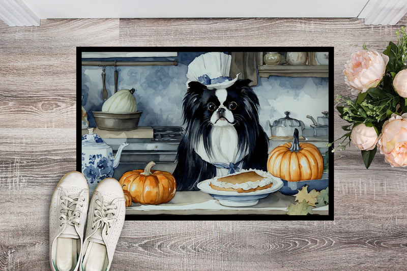 Japanese Chin Fall Kitchen Pumpkins Doormat 18x27