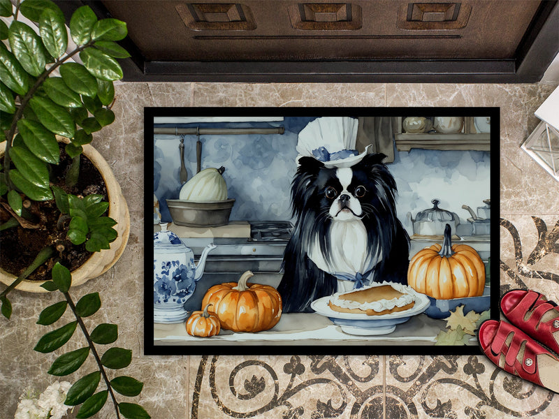 Japanese Chin Fall Kitchen Pumpkins Doormat 18x27